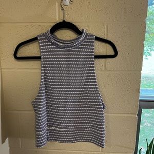 Purple and white free people top